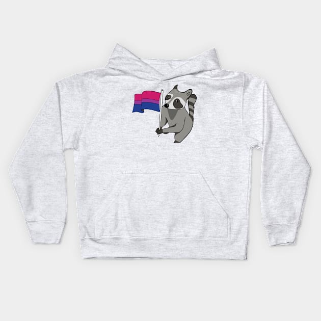 Bisexual Pride Racoon Kids Hoodie by egoandrianooi9